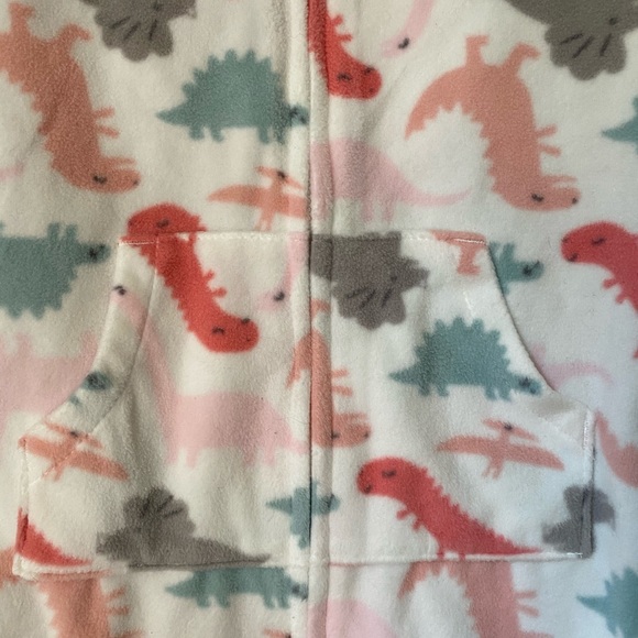 Carter’s Baby Girls Dinosaur Winter Jumpsuit - Picture 2 of 6